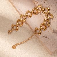 Casual Basic Classic Style Solid Color 304 Stainless Steel Gold Plated Bracelets In Bulk main image 3