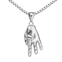 1 Piece 316 Stainless Steel  18K Gold Plated Gesture Polished Pendant main image 3