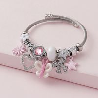 Wholesale Jewelry Princess Luxurious Sweet Butterfly Bow Knot High Heel Alloy Copper Rhinestones Inlay Bracelets sku image 2