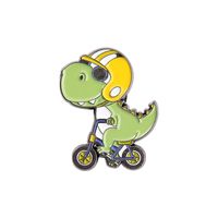 Cartoon Style Cute Cowboy Style Guitar Dinosaur Bicycle Alloy Stamping Stoving Varnish Plating Unisex Brooches sku image 1