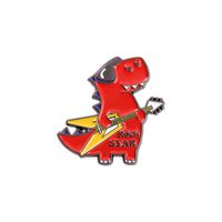 Cartoon Style Cute Cowboy Style Guitar Dinosaur Bicycle Alloy Stamping Stoving Varnish Plating Unisex Brooches sku image 2