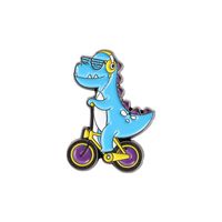 Cartoon Style Cute Cowboy Style Guitar Dinosaur Bicycle Alloy Stamping Stoving Varnish Plating Unisex Brooches sku image 4