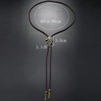 Simple Style Wolf Alloy Leather Rope Unisex Tie main image 2