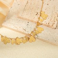 304 Stainless Steel Gold Plated Elegant Lady Streetwear Tassel Heart Shape Pendant Necklace main image 5