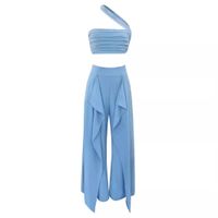 Holiday Party Beach Women's Sexy Solid Color Polyester Pants Sets Pants Sets main image 4