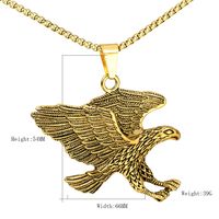 1 Piece 316 Stainless Steel  18K Gold Plated Eagle Polished Pendant main image 2