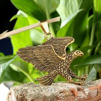 1 Piece 316 Stainless Steel  18K Gold Plated Eagle Polished Pendant main image 5