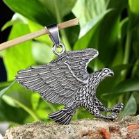 1 Piece 316 Stainless Steel  18K Gold Plated Eagle Polished Pendant main image 1