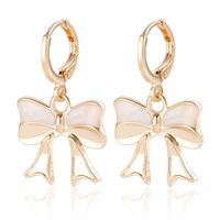 1 Pair Elegant Bow Knot Alloy Drop Earrings sku image 2