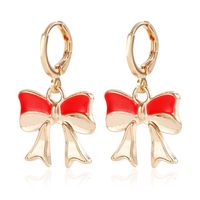 1 Pair Elegant Bow Knot Alloy Drop Earrings sku image 6