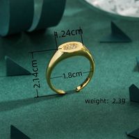 Copper 18K Gold Plated Luxurious Simple Style Plating Inlay Solid Color Zircon Rings main image 3