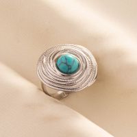 304 Stainless Steel Pastoral Inlay Solid Color Artificial Gemstones Rings sku image 3