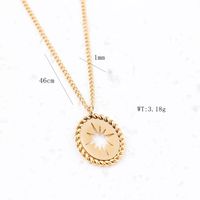 304 Stainless Steel Simple Style Inlay Solid Color Natural Stone Pendant Necklace main image 2