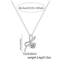Wholesale Elegant Sweet Simple Style Bow Knot Copper Pendant Necklace main image 2