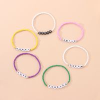 Wholesale Jewelry Vintage Style Simple Style Letter Beaded Plastic Beaded Bracelets main image 3