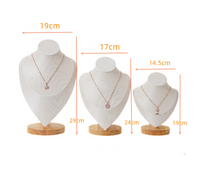 Modern Style Classic Style Human Pu Solid Wood Flannel Patchwork Jewelry Display main image 2