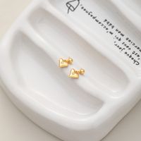 1 Pair Simple Style Heart Shape Hollow Out Inlay Sterling Silver Zircon Drop Earrings main image 3