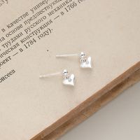 1 Pair Simple Style Heart Shape Hollow Out Inlay Sterling Silver Zircon Drop Earrings main image 4