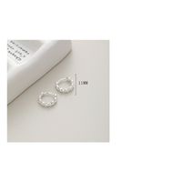 1 Paar Einfacher Stil Herzform Sterling Silber Ohrringe main image 2