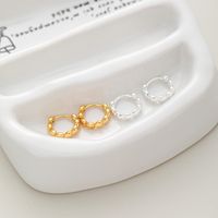 1 Paar Einfacher Stil Herzform Sterling Silber Ohrringe main image 4