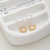 1 Pair Simple Style Heart Shape Sterling Silver Earrings main image 1