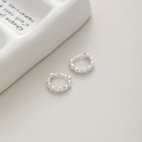 1 Paar Einfacher Stil Herzform Sterling Silber Ohrringe main image 3