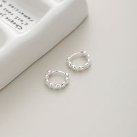 1 Pair Simple Style Heart Shape Sterling Silver Earrings sku image 1