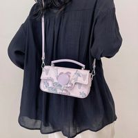 Women's Pu Leather Printing Classic Style Sewing Thread Zipper Flip Cover Handbag Crossbody Bag main image 5