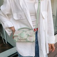 Women's Pu Leather Printing Classic Style Sewing Thread Zipper Flip Cover Handbag Crossbody Bag main image 6