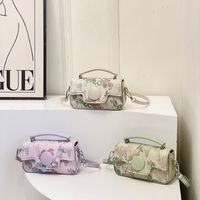 Women's Pu Leather Printing Classic Style Sewing Thread Zipper Flip Cover Handbag Crossbody Bag main image 10