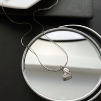 Simple Style Heart Shape Titanium Steel Plating Necklace sku image 1