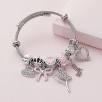 Wholesale Jewelry Princess Luxurious Sweet Butterfly Bow Knot High Heel Alloy Copper Rhinestones Inlay Bracelets main image 3