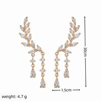 1 Pair Simple Style Classic Style Solid Color Plating Inlay Copper Alloy Zircon 16K Gold Plated White Gold Plated Drop Earrings main image 2
