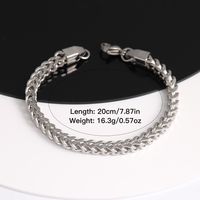 304 Stainless Steel Hip-Hop Modern Style Classic Style Polishing Geometric Solid Color Bracelets main image 6