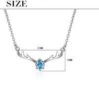 Wholesale Simple Style Solid Color Copper Inlay Rhinestones Pendant Necklace main image 4