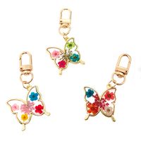 Simple Style Classic Style Animal Dried Flower Alloy Resin Keychain main image 1