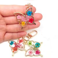 Simple Style Classic Style Animal Dried Flower Alloy Resin Keychain main image 5