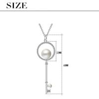 Wholesale Simple Style Classic Style Solid Color Copper Inlay Rhinestones Pendant Necklace main image 3