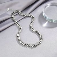 Mode Geometrisch Titan Stahl Überzug Halskette sku image 4