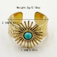 304 Stainless Steel 14K Gold Plated Elegant Classic Style Korean Style Inlay Flower Natural Stone Zircon Rings main image 2
