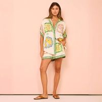 Holiday Beach Women's Vacation Printing Polyester Printing Pants Sets Shorts Sets main image 2