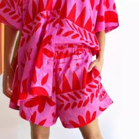 Holiday Daily Women's Streetwear Geometric Linen Polyester Hemp Printing Pants Sets Shorts Sets main image 5