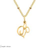 304 Stainless Steel 14K Gold Plated Casual Streetwear Letter Heart Shape Pendant Necklace main image 8