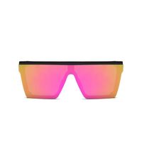 Hip-Hop Retro Color Block Pc Square Wayfarer Sport Half Frame Women's Sunglasses sku image 3