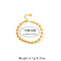 Simple Style Commute Round 304 Stainless Steel Gold Plated Bracelets In Bulk main image 5
