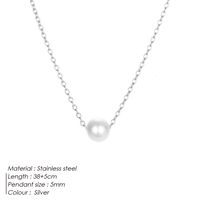 Fashion U Shape Stainless Steel Plating Necklace sku image 1