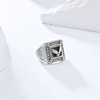 304 Stainless Steel 18K Gold Plated Modern Style Simple Style Classic Style Inlay Eagle Rhinestones Rings main image 4