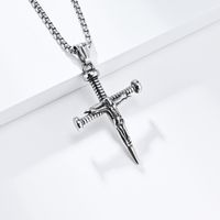 Gothic Cool Style Cross 304 Stainless Steel Men's Pendant Necklace main image 3