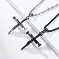 Gothic Cool Style Cross 304 Stainless Steel Men's Pendant Necklace main image 1