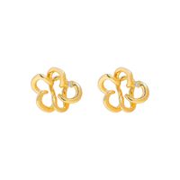 1 Piece Baroque Style Modern Style Classic Style Flower Bow Knot Inlay Copper Imitation Pearl Zircon 14K Gold Plated Ear Cuffs main image 7